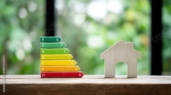 Fototapeta The Energy Efficiency Meter as a Central Tool for Managing a Low-Consumption Household.