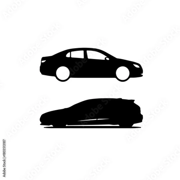 Obraz car silhouette vector arts design 8