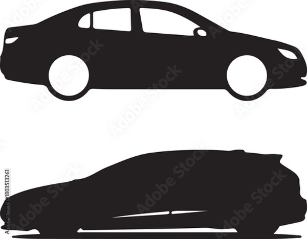 Obraz car silhouette vector arts design 8