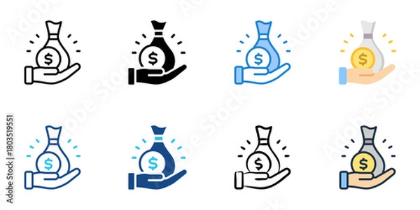 Obraz Jumbo loan icon set multiple style collection 

