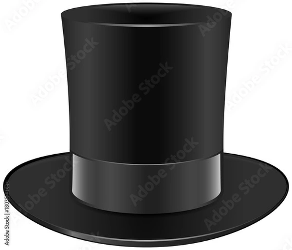 Obraz black tall hat