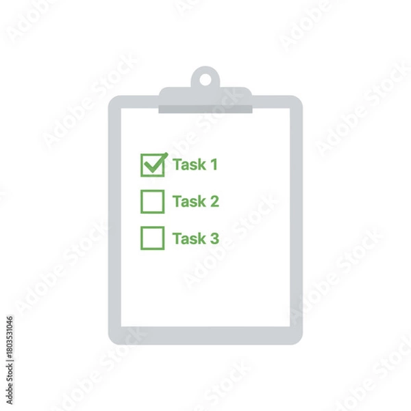 Fototapeta clipboard with check list