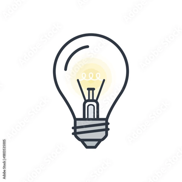 Fototapeta light bulb vector illustration