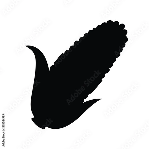 Obraz Corn cob silhouette graphic element for food design