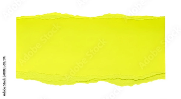Obraz Bright Yellow Torn Paper Strip with Jagged Edges ripped