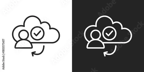 Fototapeta Accountability Icon In Black And White Outline Style