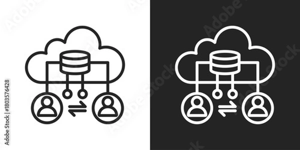 Fototapeta Integrity Icon In Black And White Outline Style