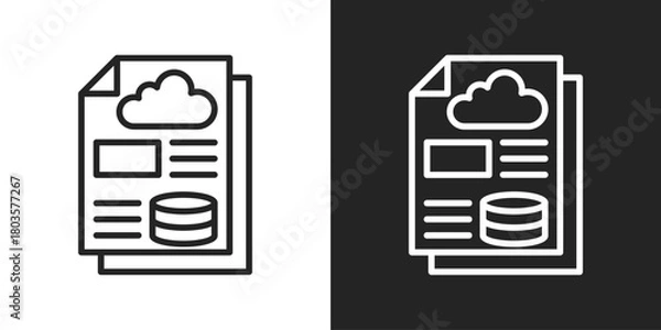Fototapeta Architecture Icon In Black And White Outline Style