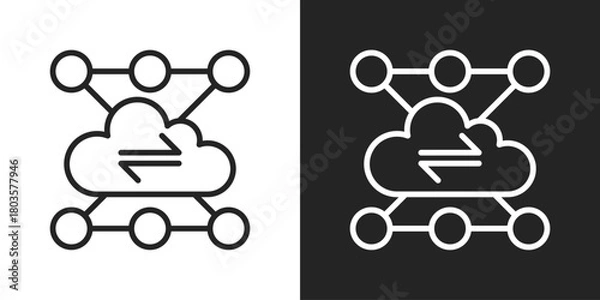 Fototapeta Framework Icon In Black And White Outline Style