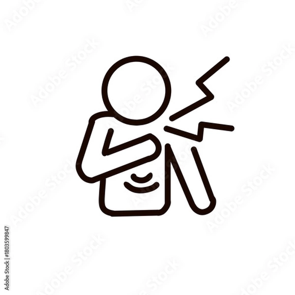 Fototapeta Heart attack icon