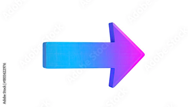 Obraz Gradient right arrow outlined against a dark background