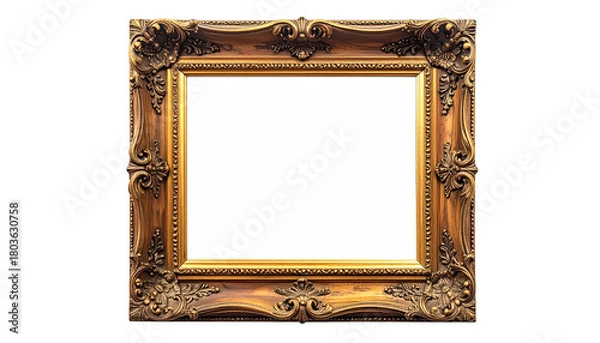 Obraz Ornate golden frame, empty center