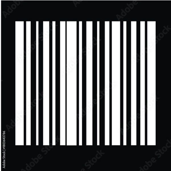 Obraz Barcode icon vector set. Barcode icon isolated on a white background. Barcode product distribution icon. Universal code for scanning product or item.  barcode product retail shipping graph.