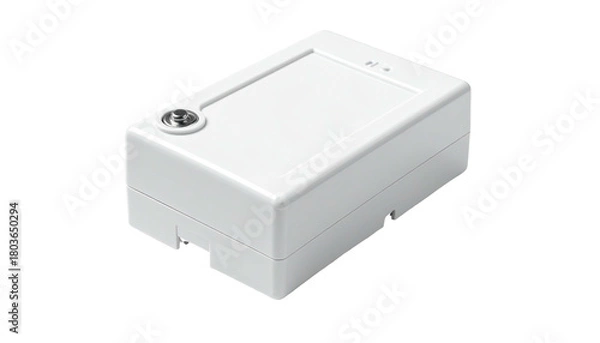 Obraz White, plain rectangular device with port, isolated on black