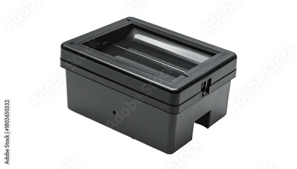 Fototapeta Black rectangular scanner with recessed scanning surface