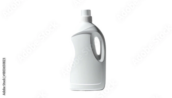 Obraz White plastic bottle stands out on a stark black background