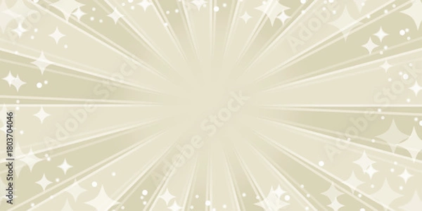 Obraz 光線と白い星のキラキラ背景／華やかな抽象ライトデザイン（横）| ベクター素材 バナー コピースペース カード ウェブ