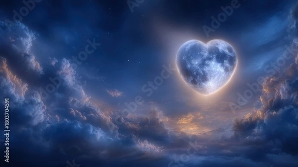 Fototapeta ハート型の幻想的な地球