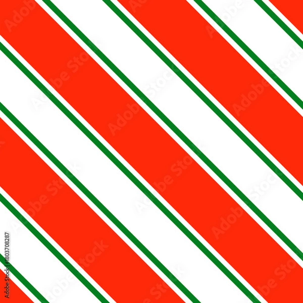 Obraz Christmas Red and Green Stripes Pattern Background