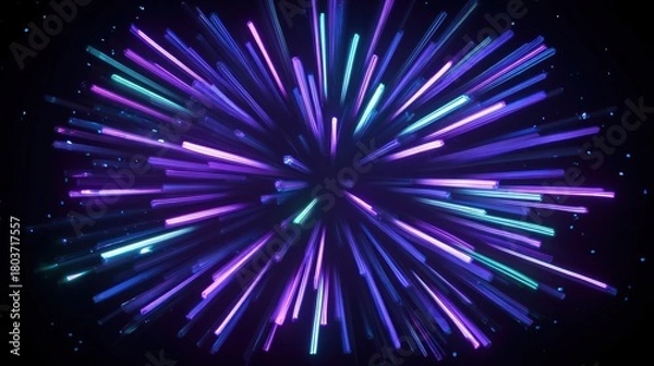 Obraz 紫とブルーの光の放射線