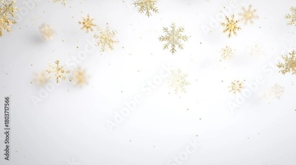 Obraz 雪の結晶が美しい背景素材