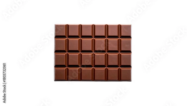 Obraz Square milk chocolate bar with rectangular segments against black