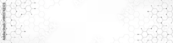 Obraz Abstract geometric background with hexagons shape pattern for banner or website header template