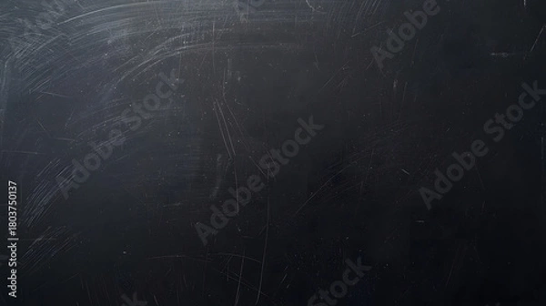 Fototapeta Dramatic dark backdrop with subtle scratches and textures, adding depth and visual interest for creative projects, ideal for overlays, grunge effects, and artistic designs