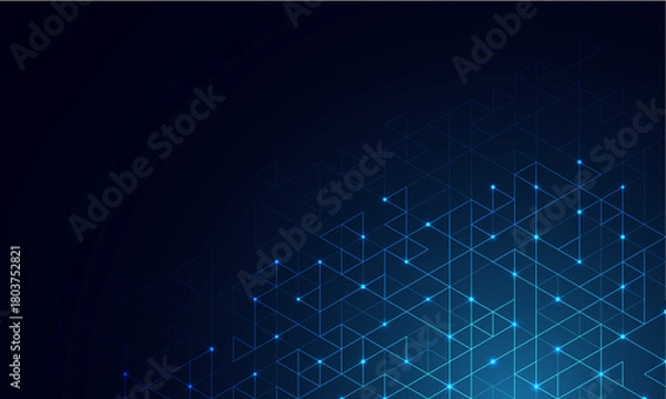 Obraz Abstract technology background with a geometric pattern of triangle shapes. Graphic design element