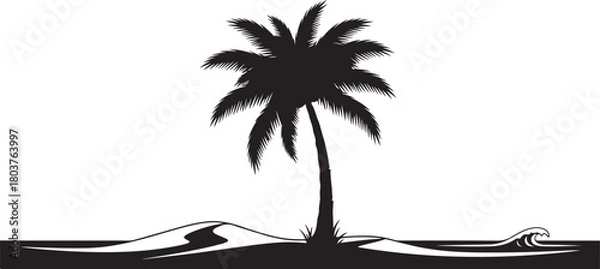Obraz palm tree silhouette