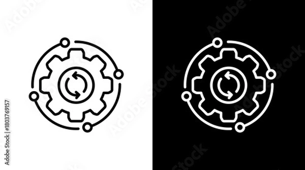 Fototapeta Consistency With Icon Set Design