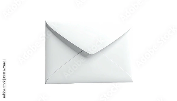Obraz Simple white envelope, angled, clean