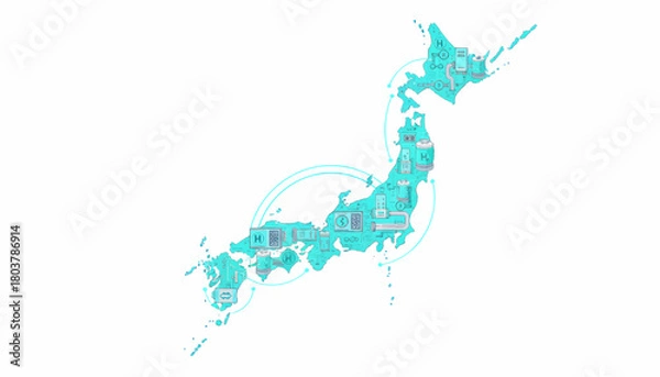 Obraz Digital Japan Connecting Cities and Information Across the Archipelago