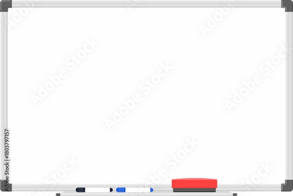 Obraz Clean Magnetic White Board Template for Business or Educational Message