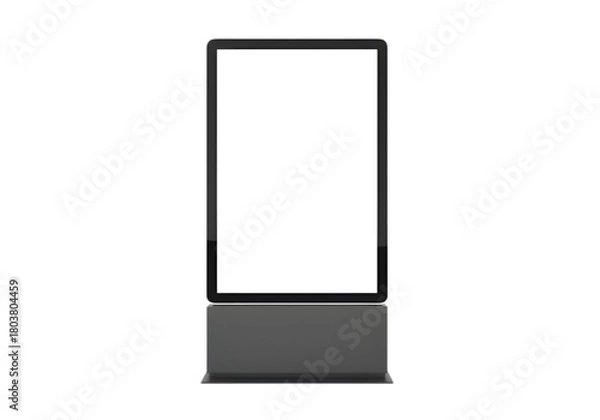 Fototapeta Digital advertising display screen isolated on transparent background