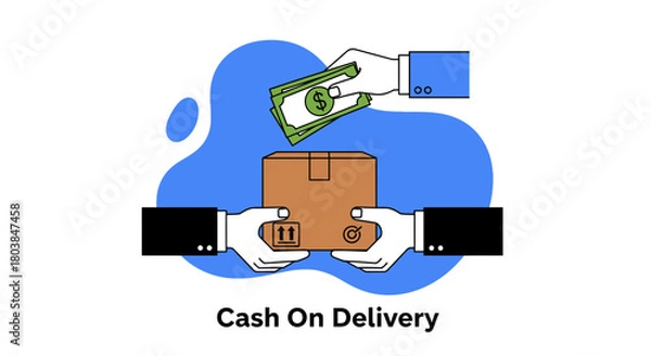 Obraz Cash on delivery for your business with secure payment process now