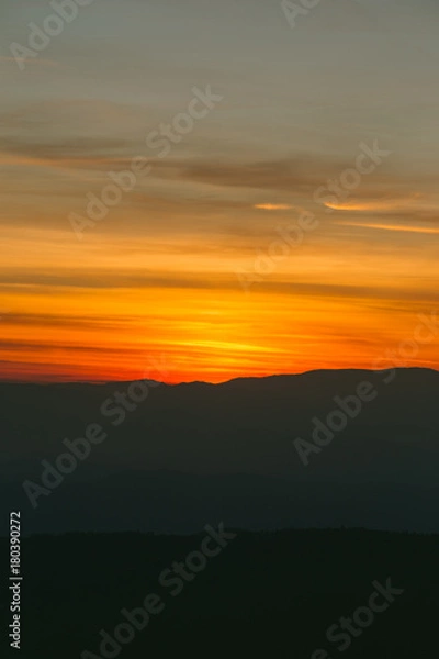 Fototapeta beautiful mountain sunset