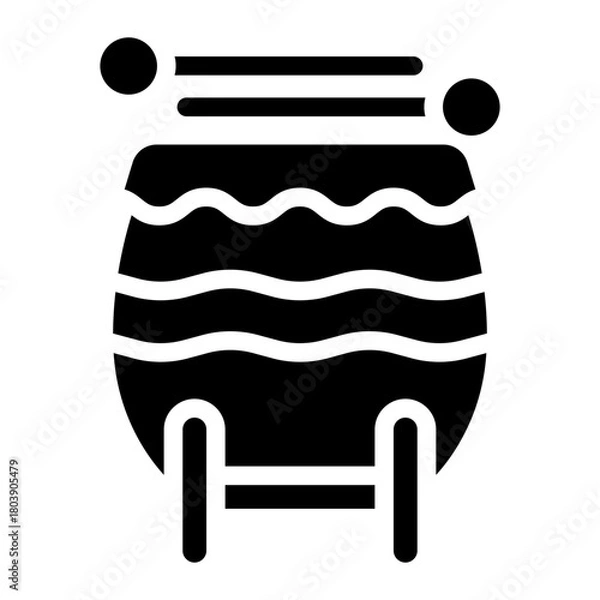 Obraz drum icon vector