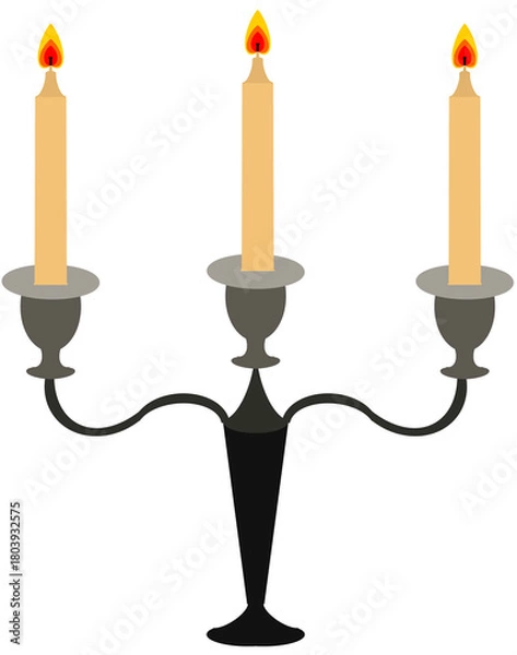 Fototapeta candlestick with candles