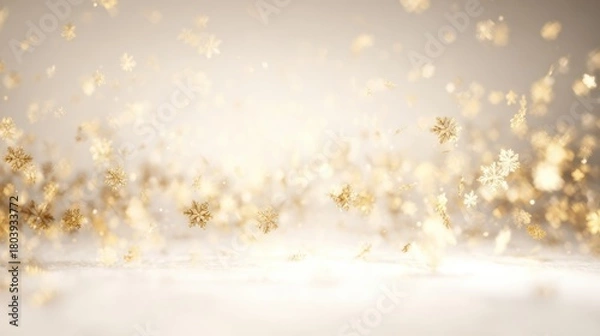 Obraz 雪の結晶が美しい背景素材