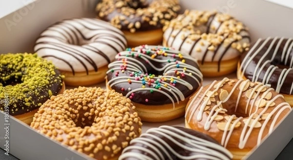 Obraz Box of Assorted Gourmet Donuts