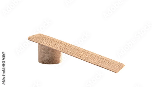 Fototapeta Bandage roll with strip atop, isolated against a black backdrop