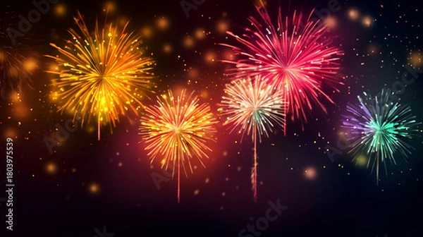 Obraz  Colorful Diwali decorations with traditional candles, oil lamps, vibrant flowers and decorative bowlsTwo decorative lotus flower candles burning with warm flames, creating a serene and spiritual atmo