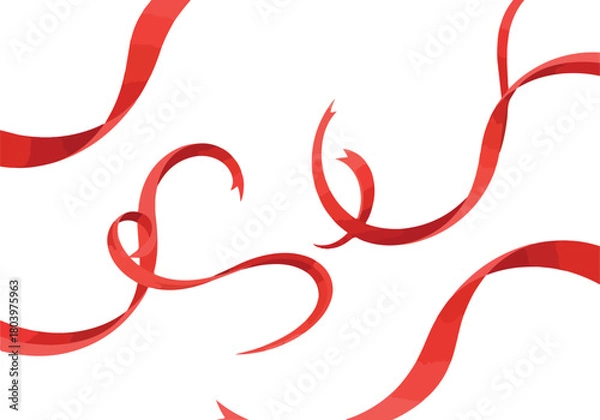 Fototapeta Ribbon red swirl design vector illustration