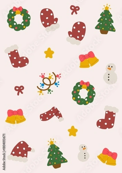 Obraz 크리스마스 배경 Christmas background