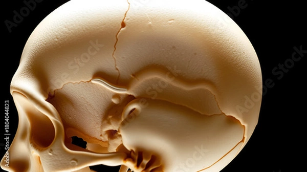 Obraz View inside human skull showing cranial floor and foramina