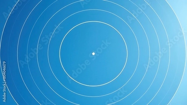 Fototapeta  Top-down view of concentric blue lines on a velodrome surface. 