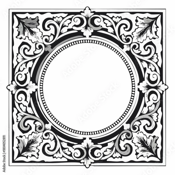 Obraz Classic Decorative Border Template with Empty Text Space