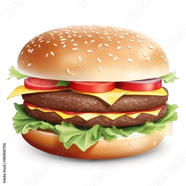 Fototapeta hamburger drawing