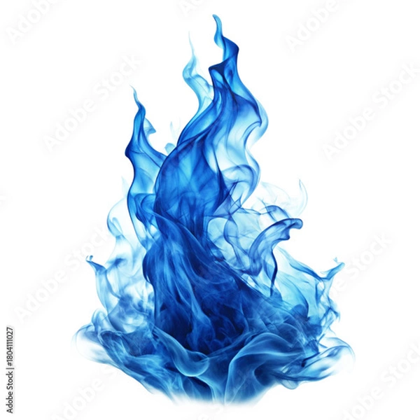 Fototapeta Abstract blue fire flame